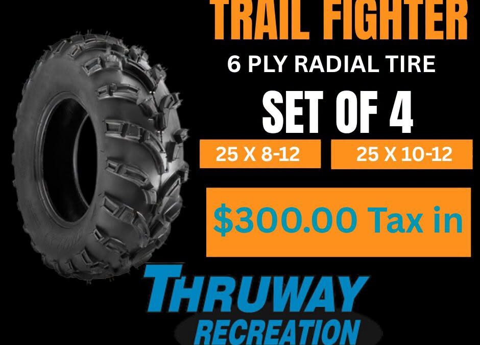 Set of 4 Tires Trail Fighter 6 Ply Radial $300